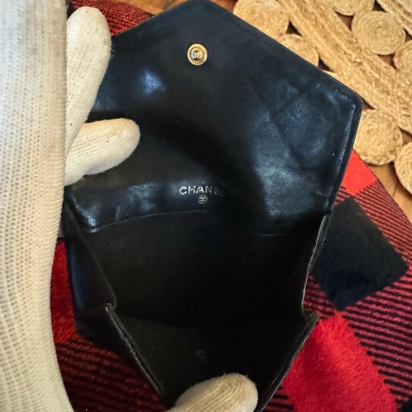 CHANEL Bicolore Quilted CC Logo Lambskin Bifold Wallet/ - Picture 9 of 17